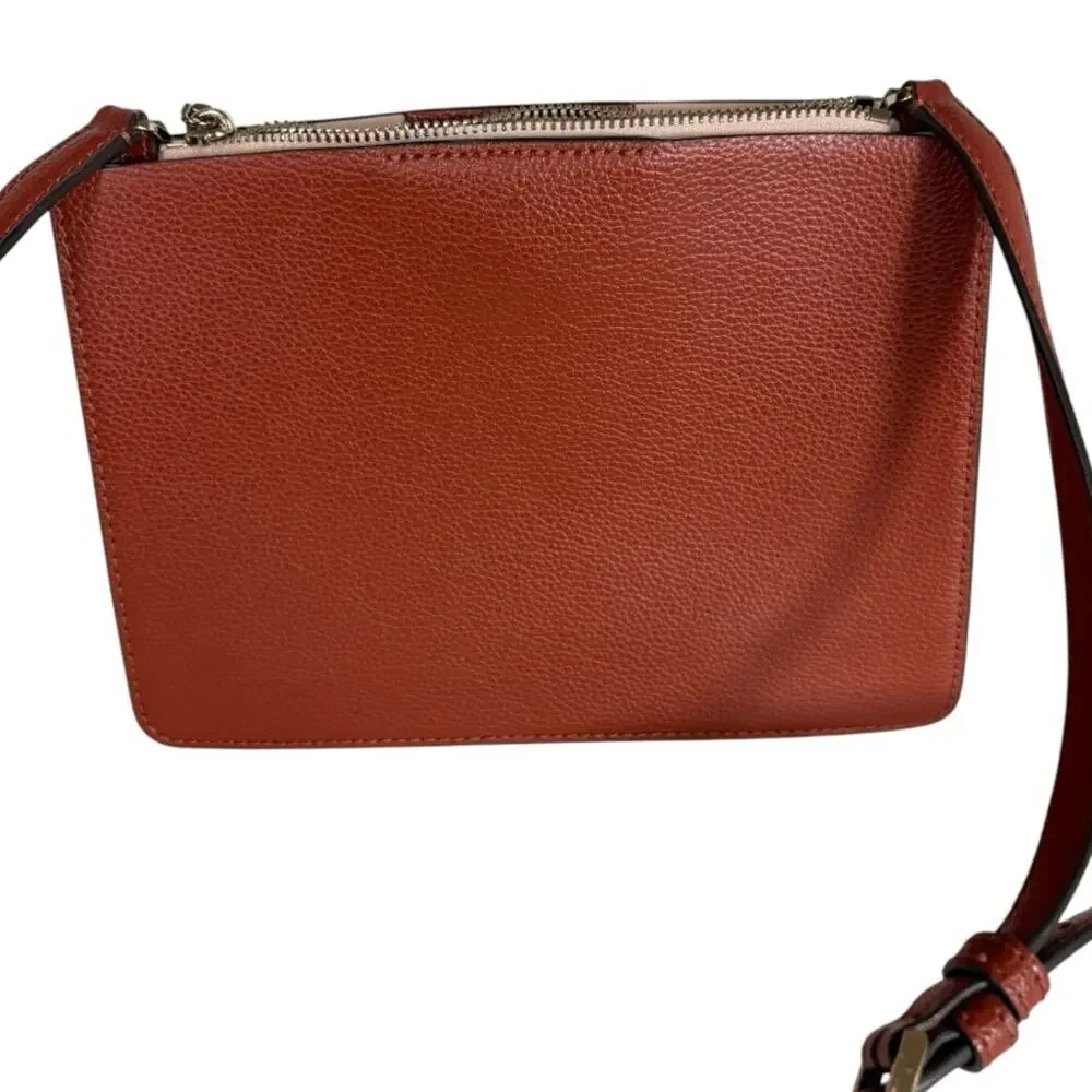 Kate Spade Eva Chestnut Leather Crossbody Bag